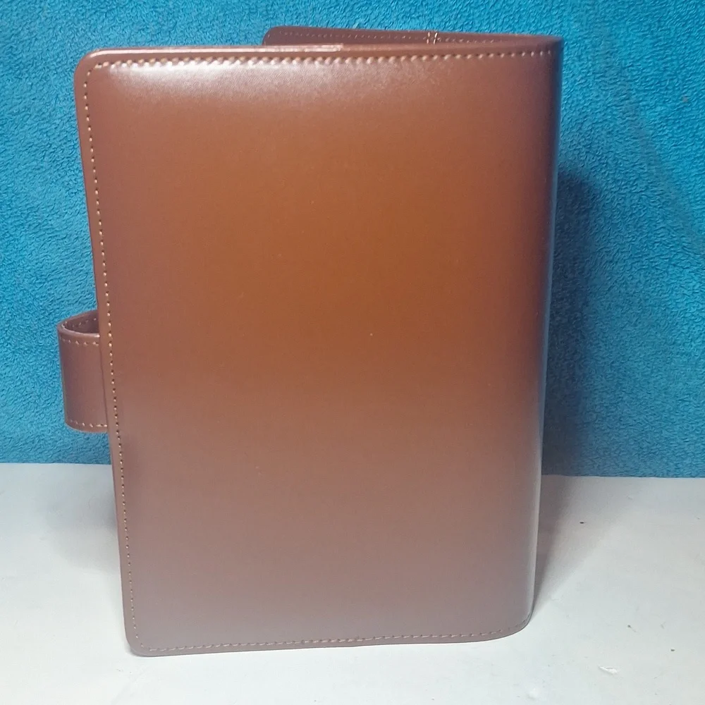 Caramel A6 Binder Budget Financial Planner Journal with 6 Pockets Inserts NEW
